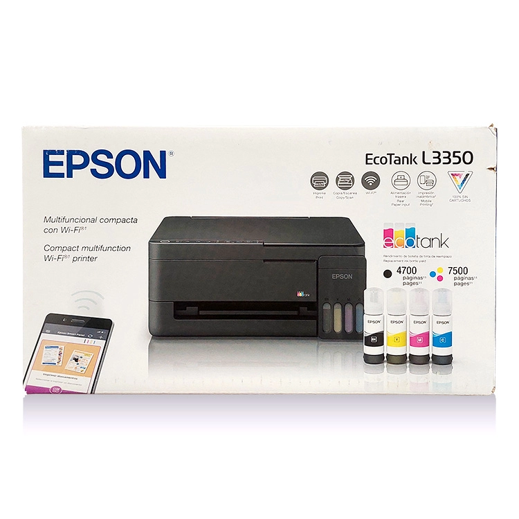 Impresora Multifunción Epson Ecotank L3350 con Sistema Continuo WiFi Art.C11CL62306