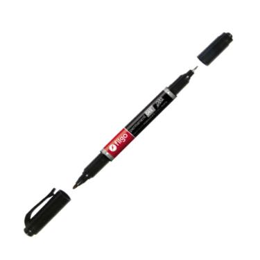 Marcador Permanente Filgo 042 Doble Punta Negro Art.PM042-C12-001