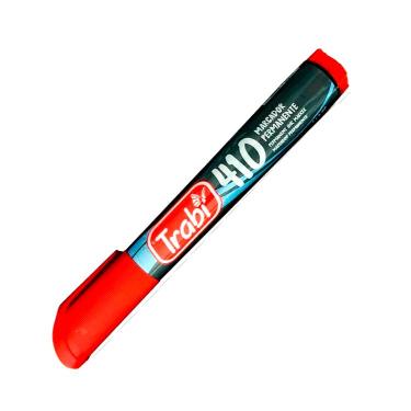 Marcador Permanente Trabi 410 Plus Rojo Punta Biselada ART.TR6423
