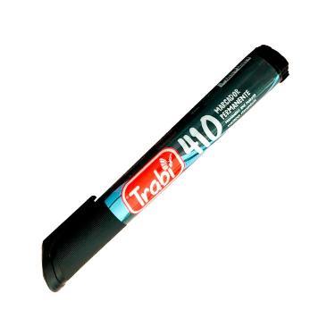 Marcador Permanente Trabi 410 Plus Negro Punta Biselada Art.TR6421