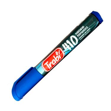 Marcador Permanente Trabi 410 Plus Azul Punta Biselada ART.TR6422
