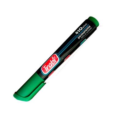 Marcador Permanente Trabi 410 Plus Verde Punta Biselada ART.TR6424