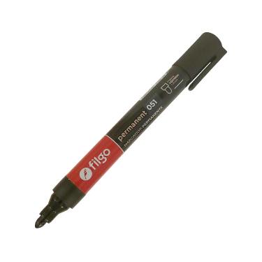 Marcador Permanente Filgo 051 Negro Punta Redonda por unidad Art.PM051-C12-001