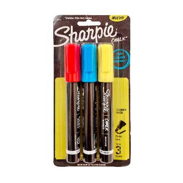 Marcador Sharpie Chalk Tiza Liquida Blister x 3 Art.2175440