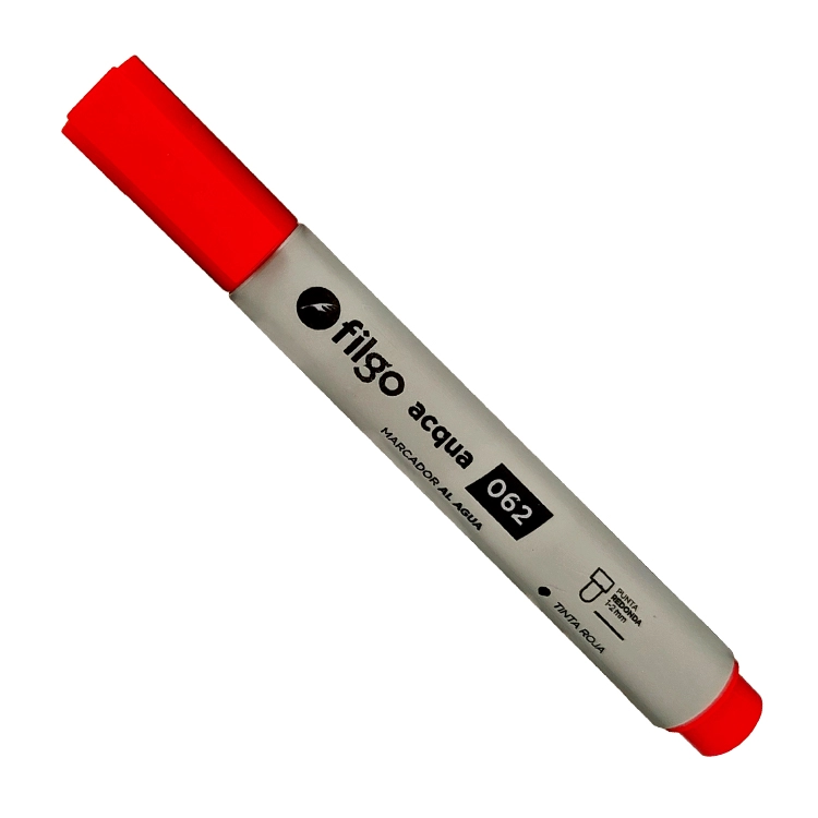 Marcador al Agua Filgo Acqua 062 Rojo Punta Redonda Art.AM062-C12-002
