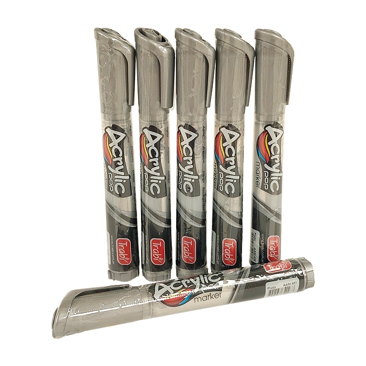 Marcador acrilico Trabi Acrylic Pop Plata 2-4mm Art.TR24131