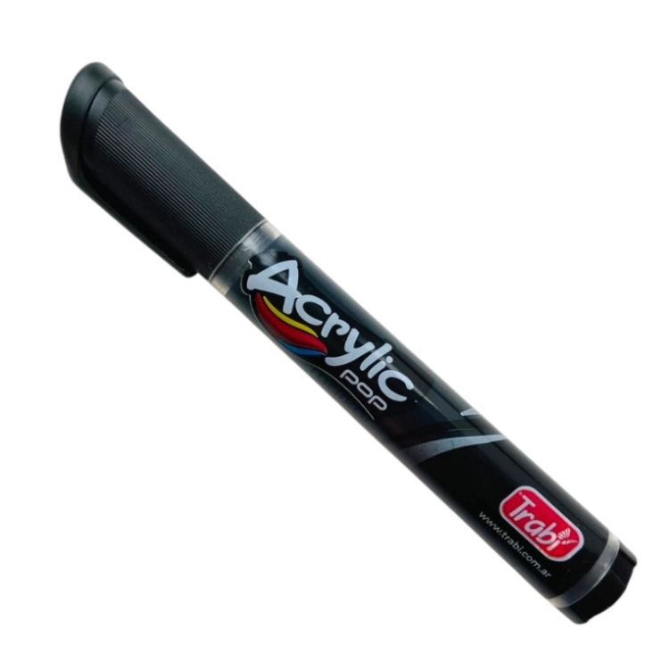 Marcador acrilico Trabi Acrylic Pop Negro 2-4mm Art.TR24130