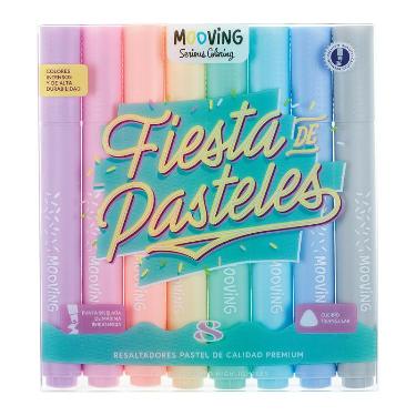 Marcador Resaltador Mooving Pwr Pastel  x 8 ART.3051108