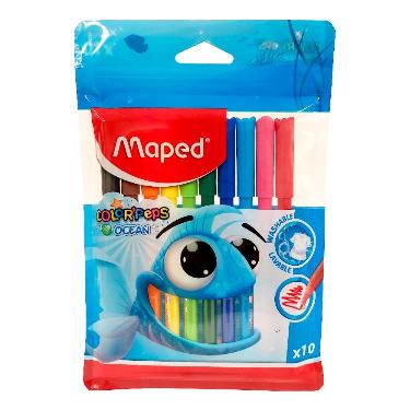 Marcador Escolar Maped Color Peps X 10 Ocean ART.845724