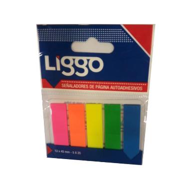 Señalador Banderita Medoro-liggo Fluo X 5 Colores Art.7340-7440 (MEDORO)-440-0330 LIGGO