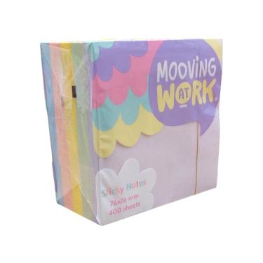 Nota Adhesiva Mooving Pastel 76x76mm 400 Hojas Art.2102100105