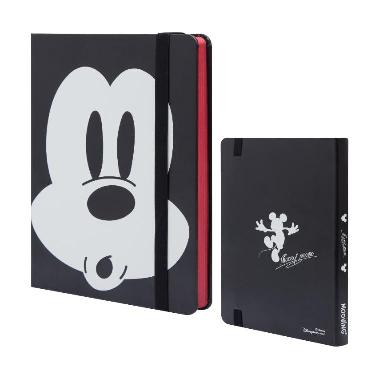 Cuaderno Tapa Dura Mooving Notes A5 16x21 Rayado Mickey Mouse con Elastico ART.1246121
