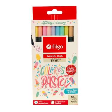 Marcadores Punta Pincel Filgo Brush 035 x 10 Color Art.BSH35-E10-PAS