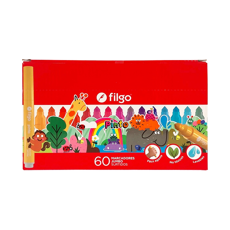Marcadores Filgo Pinto x 60 Jumbo Estuche ART.CMJ-E60-SUR | Librería ...