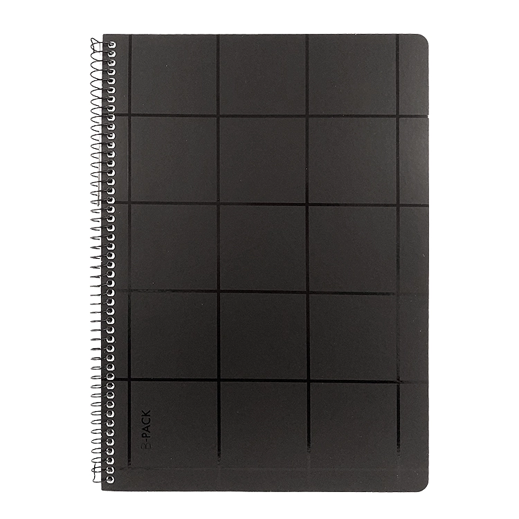 Cuaderno con Espiral A4 Universitario Tapa Semirigida FW B-Pack Cuadros Black Grid 80 Hojas Cuadriculada Art.202782