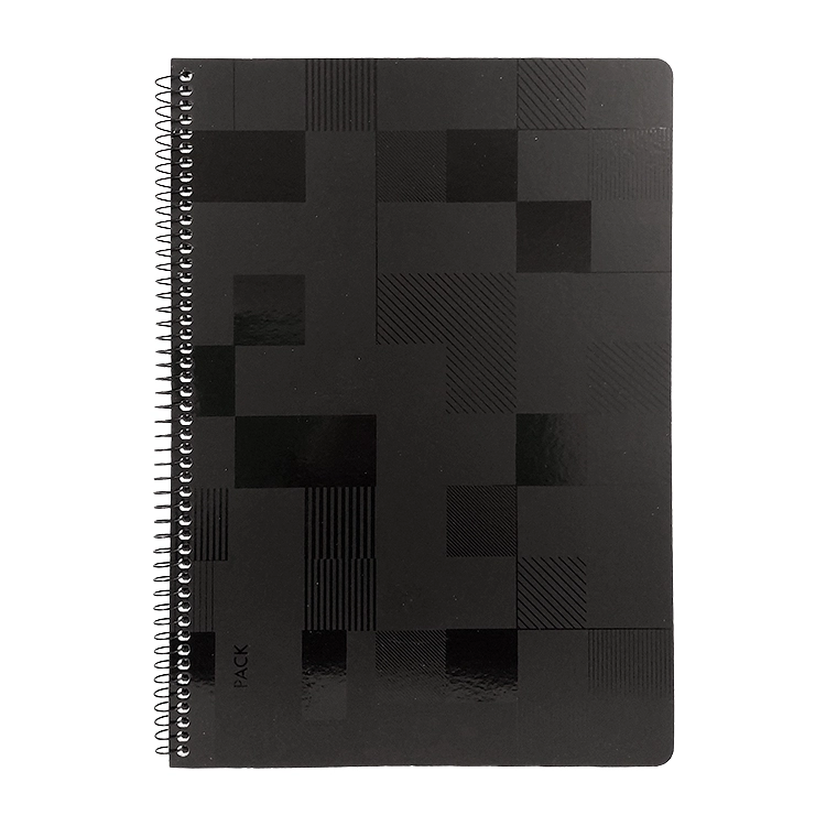 Cuaderno con Espiral A4 Universitario Tapa Semirigida FW B-Pack Cuadros Black Modern 80 Hojas Cuadriculada Art.202782