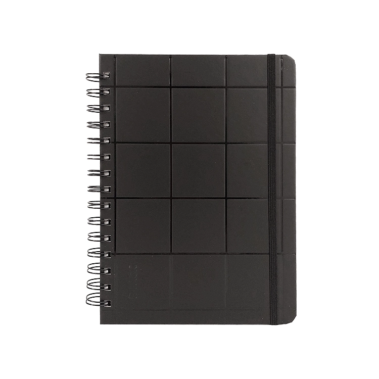 Cuaderno con Espiral Tapa Dura FW B-Pack Cuadros Black Grid con Elastico A5 16x21 96 Hojas Cuadriculada Art.202783