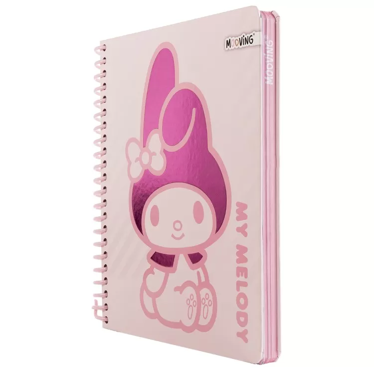 Cuaderno con Espiral Mooving Premium 1-2 Oficio My Melody Blanco 96 Hojas Rayado ART.1231261