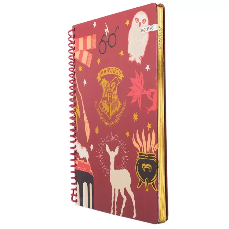 Cuaderno con Espiral Mooving Premium Carta Harry Potter Bordo 96 Hojas Rayado Art.1230222