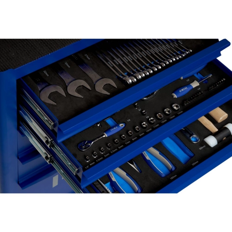 Carro de Herramientas IRIMO con 6 cajones de 26" equipado con 206 Piezas