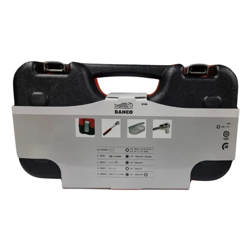 Juego de Bocallaves BAHCO S160 A Encastre 1/4 - 16 Piezas