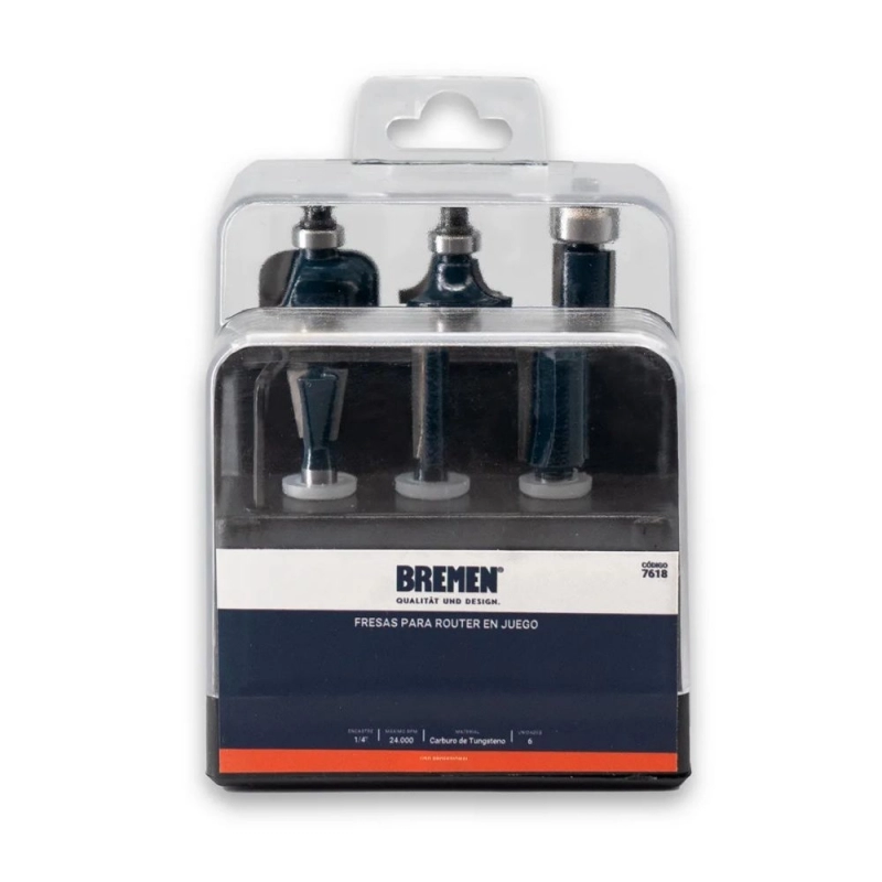 Juego de Fresas para Router BREMEN 6 Piezas