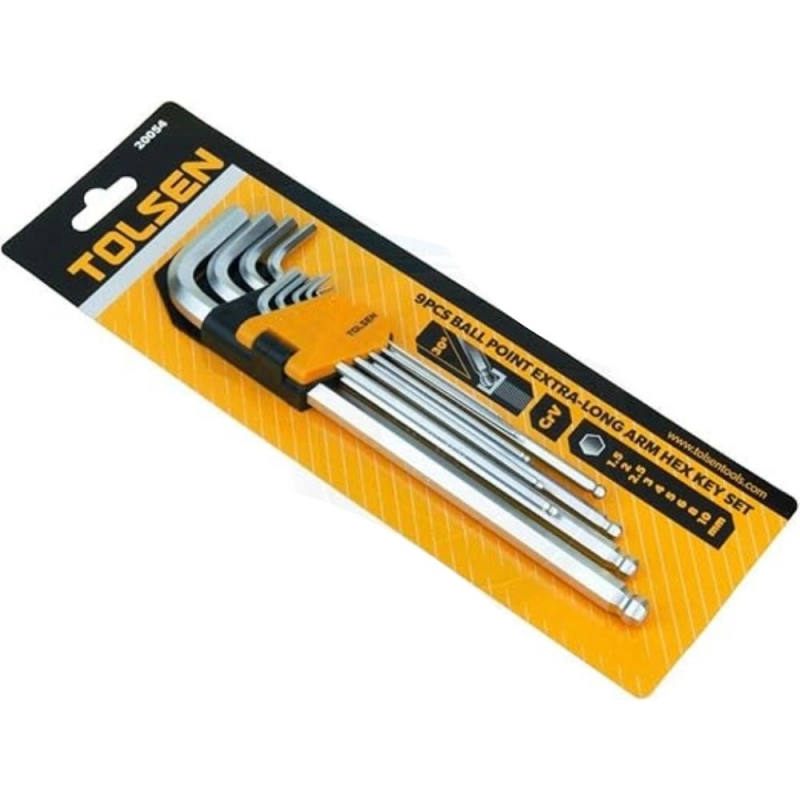 Juego de Llaves Hexagonales Punta BolaTOLSEN 9 Piezas