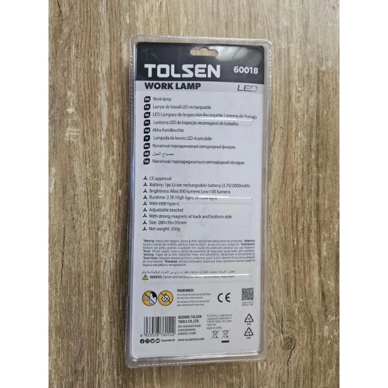 Luz LED TOLSEN de Trabajo 300Lm
