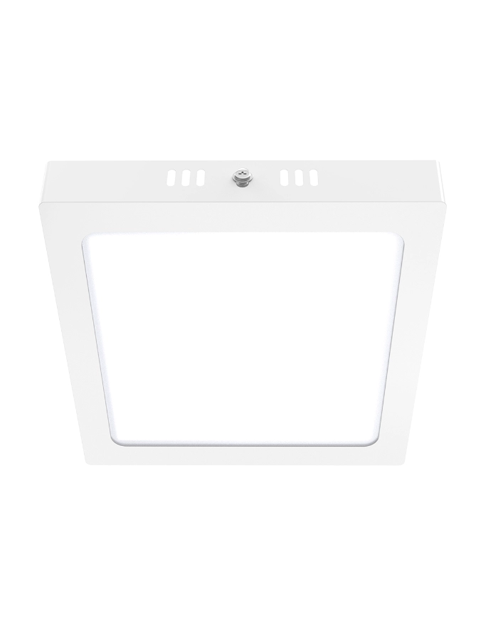 Panel LED 12W cuadrado superficial luz cálida MACROLED blanco