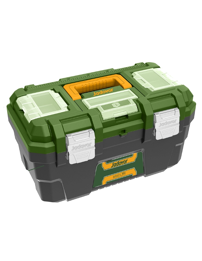 Caja de herramientas 16" 3 gaveteros en tapa Jadever
