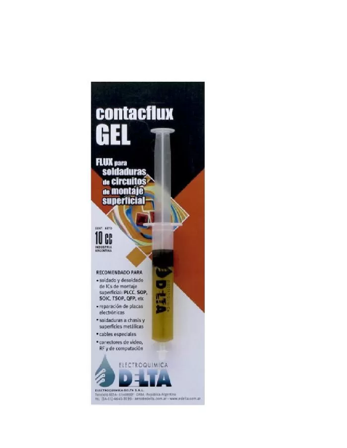 Flux para soldaduras Delta Contacflux Gel jeringa 10cm³