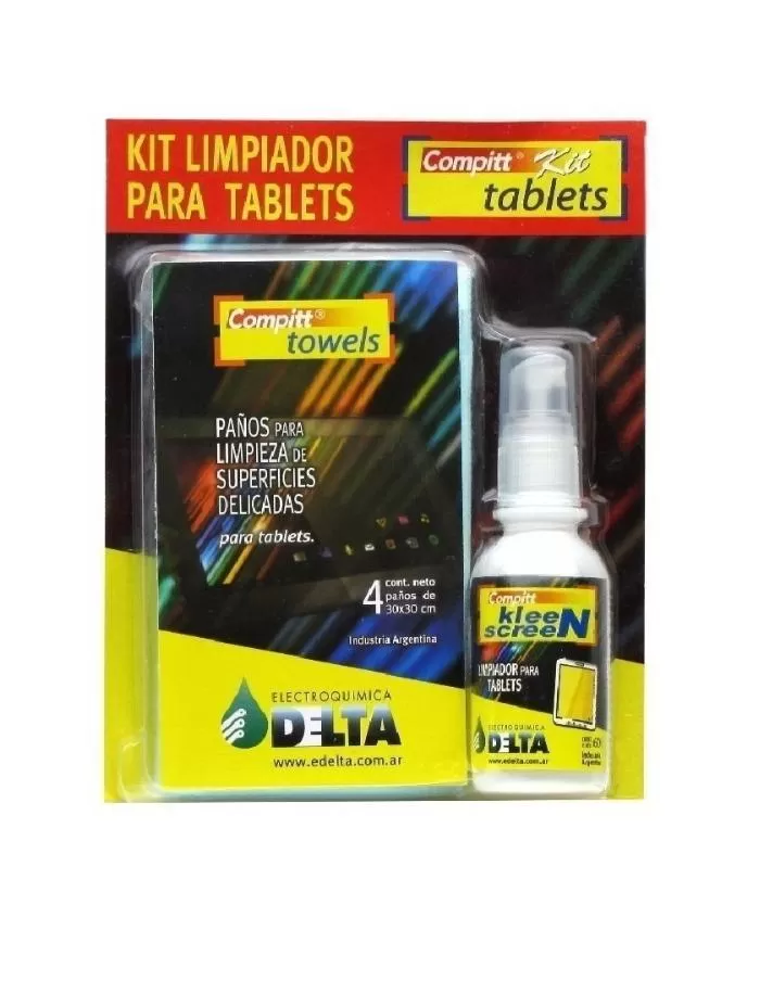 Kit Limpiador para Tablets Delta Compitt TKIT 60cm³