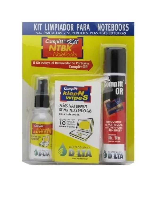 Kit Limpiador para Notebooks Delta Compitt Kit NTBK