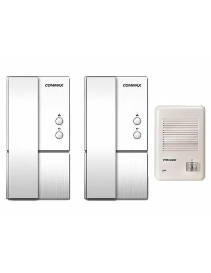 Kit Portero Commax 2 Teléfonos DP-LA101 y Frente de sobreponer DR-201D
