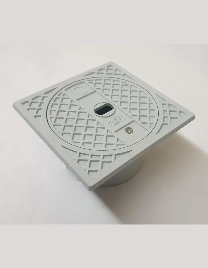 Caja de Inspección para Toma a Tierra 15x15cm ABS gris