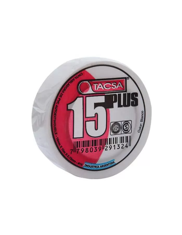 Cinta Aisladora Tacsa 15 Plus 10m blanca
