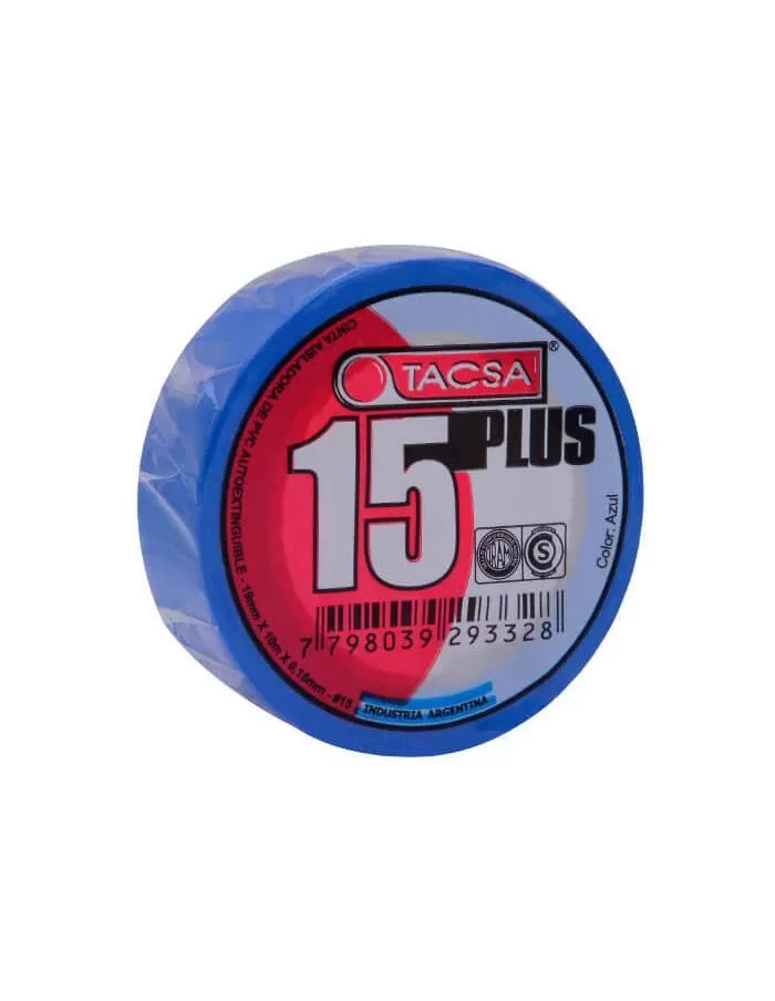 Cinta Aisladora Tacsa 15 Plus 10m azul