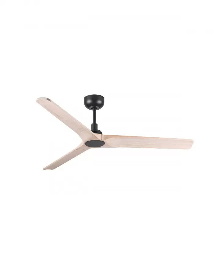Ventilador p/techo LAFTDREN negro y madera clara 530C