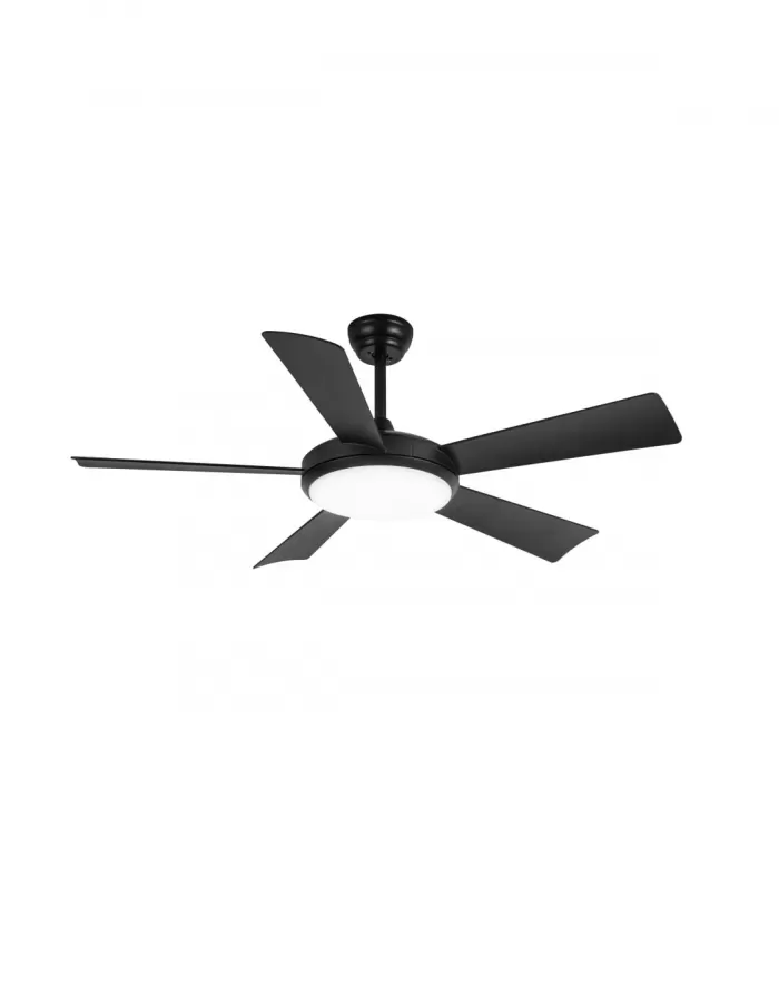 Ventilador p/techo LAFTDREN 5 aspas negro c/luz 522B