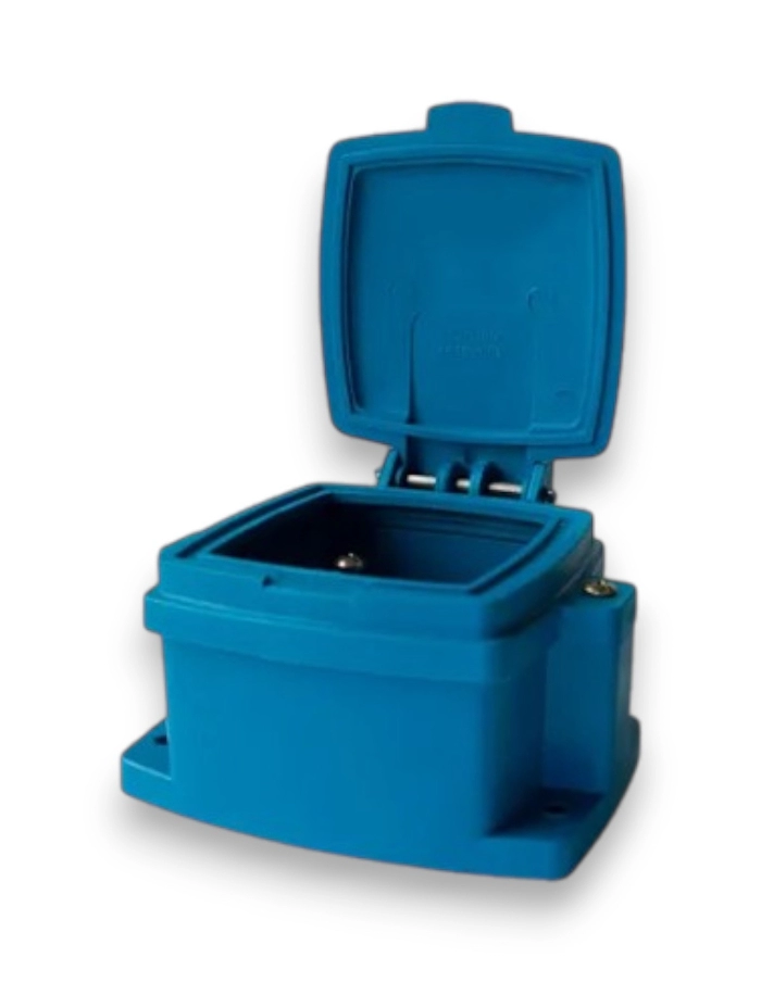 Caja vacia capsulada para base 16A KALOP azul