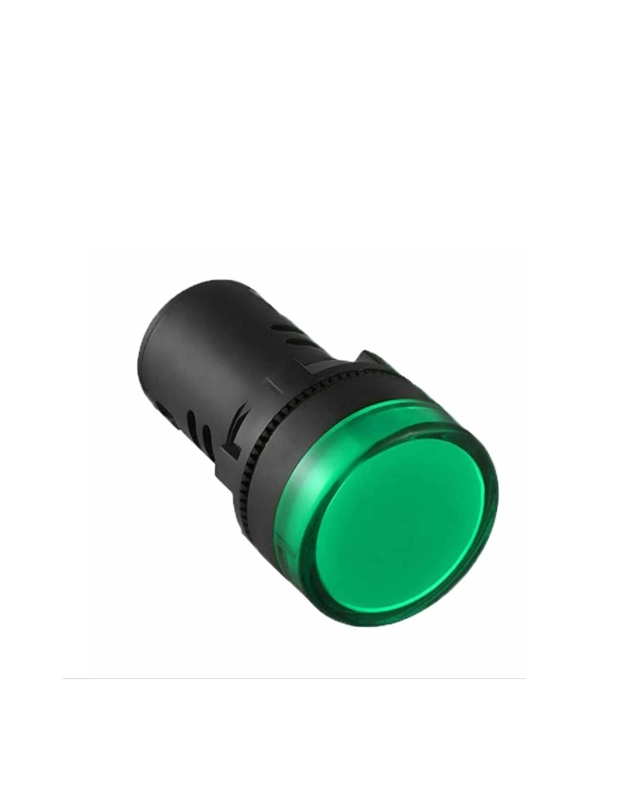 Señalizador LED 220V / ojo de buey para riel DIN Sanderson verde