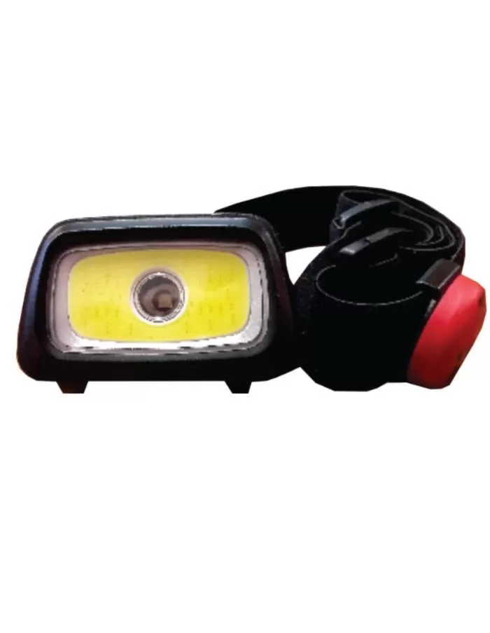 Linterna Vincha 1 LED COB 3W Blanco/Rojo/Verde con Baliza JA