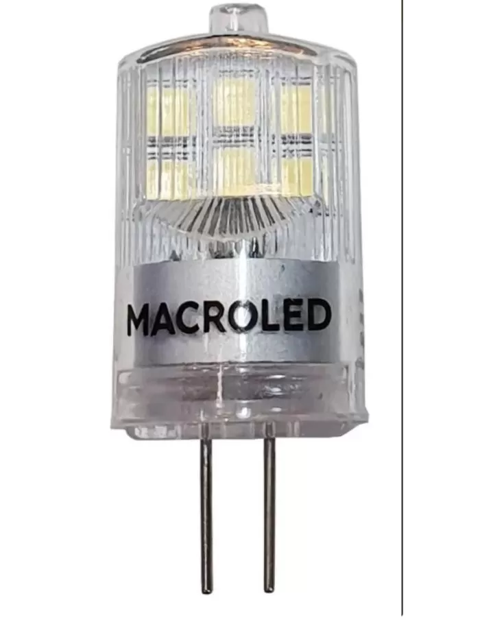 Lámpara LED Bi Pin 2W G4 12V Macroled blanco frío