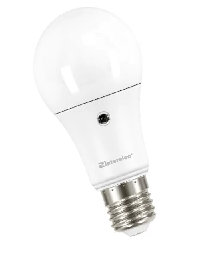 Bulbo LED A60 10W E27 con fotocontrol Interelec blanco frío (Faltan medidas)
