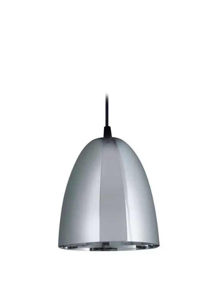 Colgante 1 luz de chapa 24cm San Justo Baradero Ovi cromo