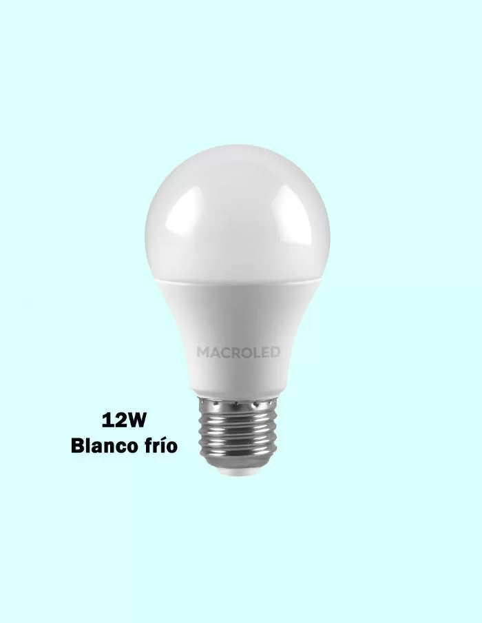 Bulbo LED A60 12W E27 Macroled blanco frío