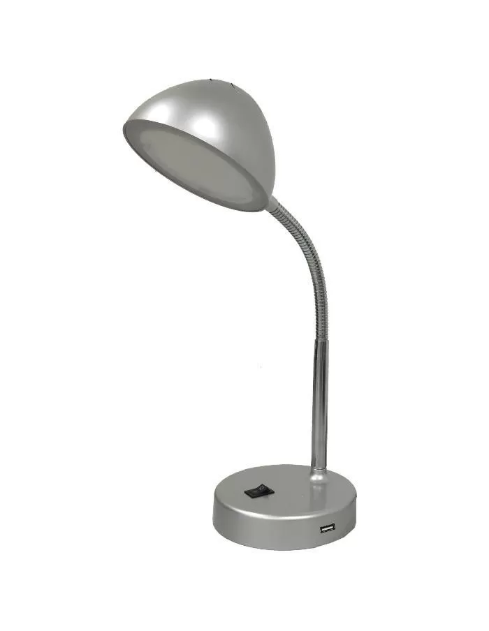 Lámpara de Escritorio LED 3,5W Sica plateada con USB