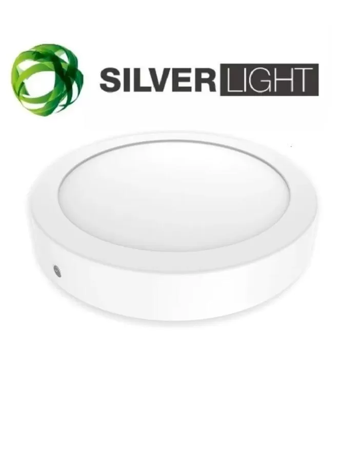 Panel LED 12W redondo superficial luz cálida SILVERLIGHT blanco