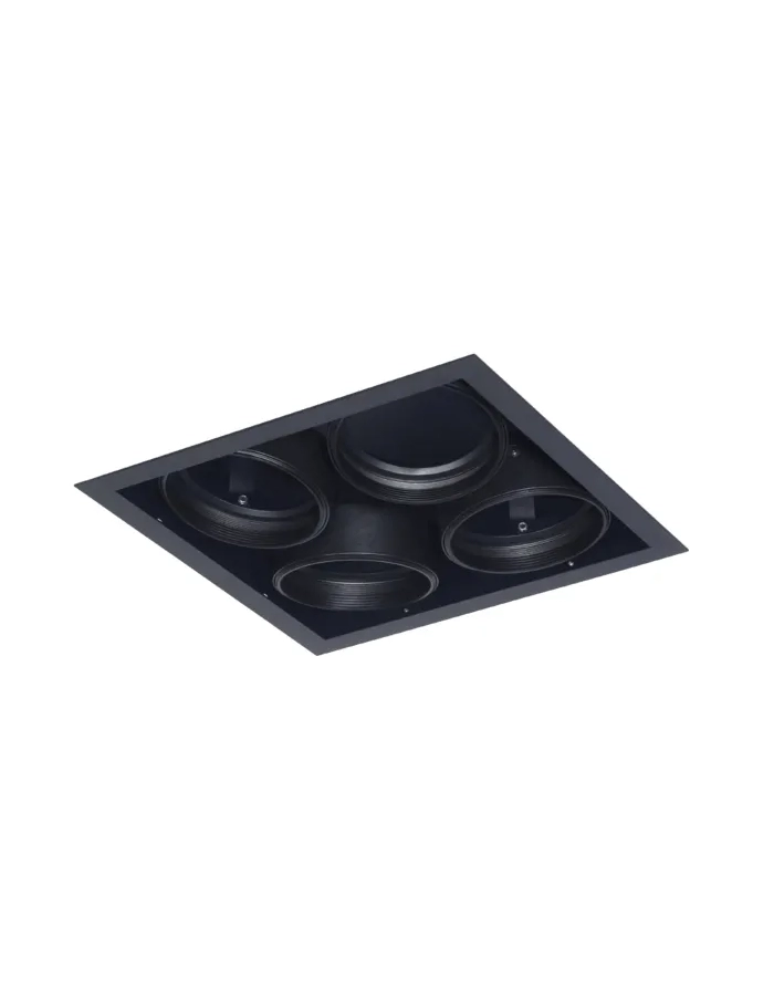 Spot embutido movil 4xAR111 LEUK MILA IV negro