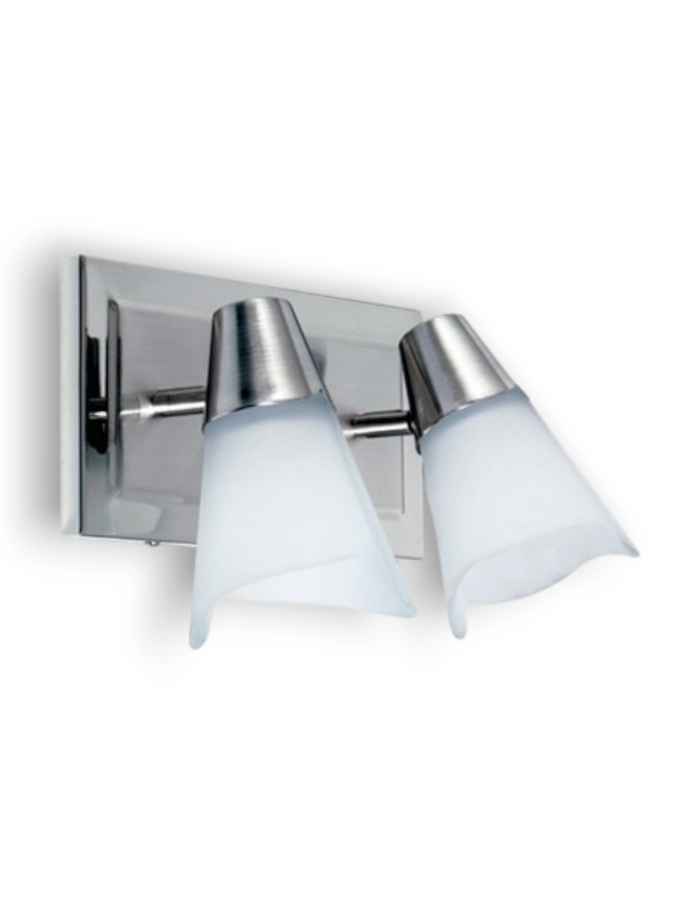 Aplique 2 luces Acri rectangular San Lorenzo platil